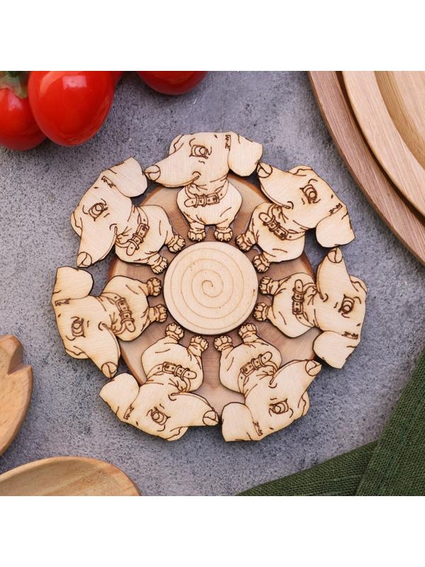 Подставка под горячее «Такса», 12см, можжевельник 10398275