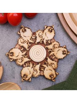 Подставка под горячее «Шпиц», 12см, можжевельник 10398275