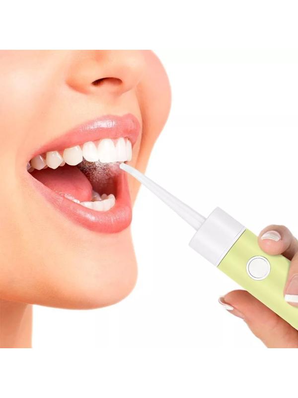 Ирригатор Kitfort КТ-2957-2, портативный, 320 мл, 3 режима, 2 насадки, от АКБ, бело-жёлтый