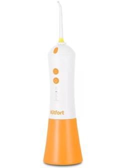 Ирригатор Kitfort КТ-2958-4, портативный, 200 мл, 4 режима, 3 насадки, от АКБ, белый