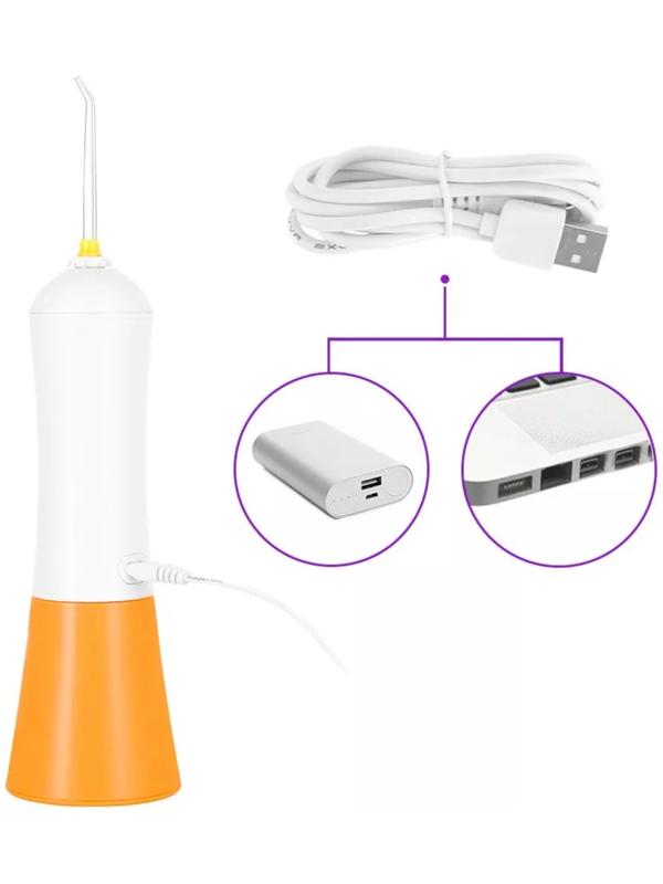 Ирригатор Kitfort КТ-2958-4, портативный, 200 мл, 4 режима, 3 насадки, от АКБ, белый