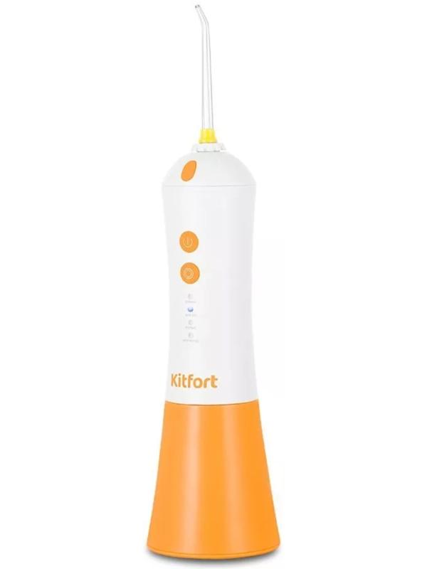 Ирригатор Kitfort КТ-2958-4, портативный, 200 мл, 4 режима, 3 насадки, от АКБ, белый