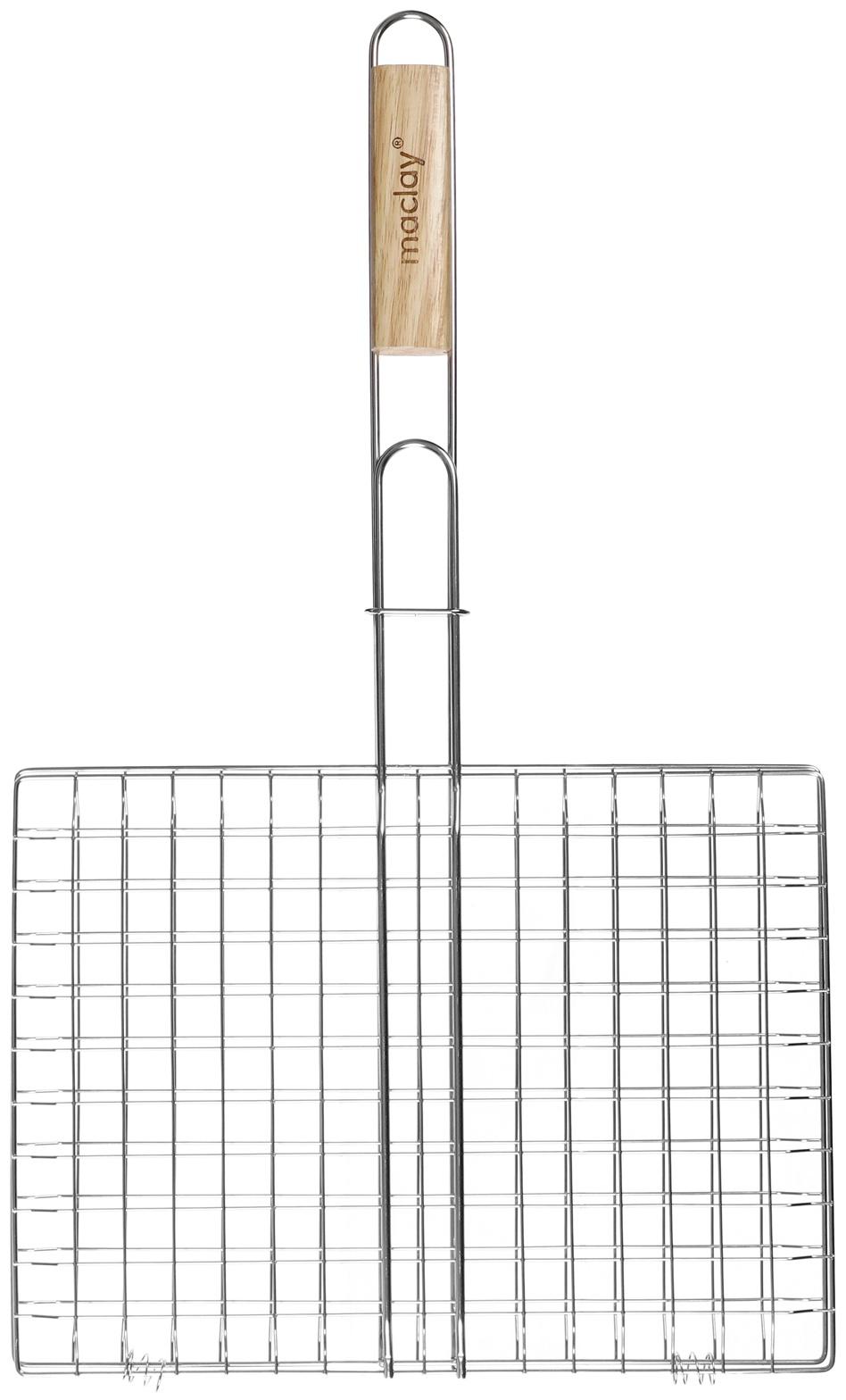 Решётка гриль для рыбы Maclay, 57х34х25 см, двойная, нержавеющая сталь