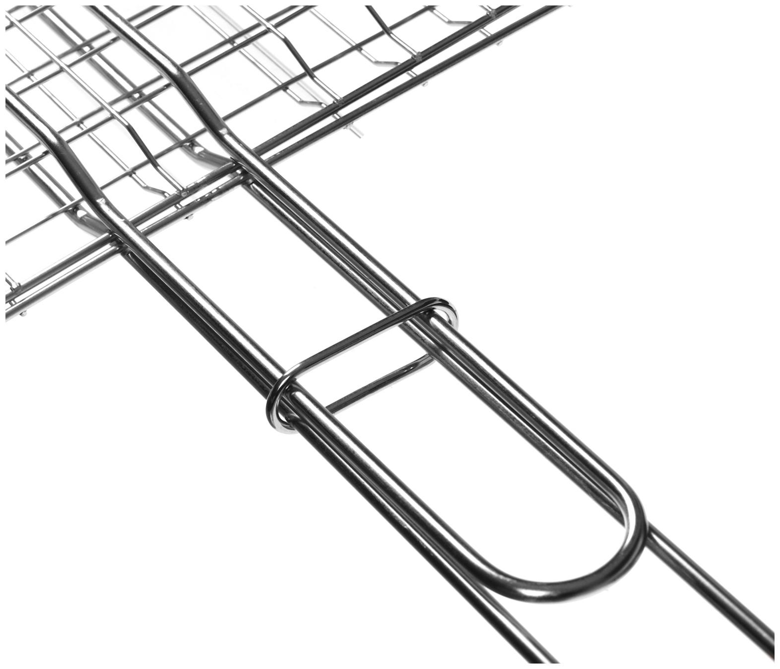 Решётка гриль для рыбы Maclay, 57х34х25 см, двойная, нержавеющая сталь