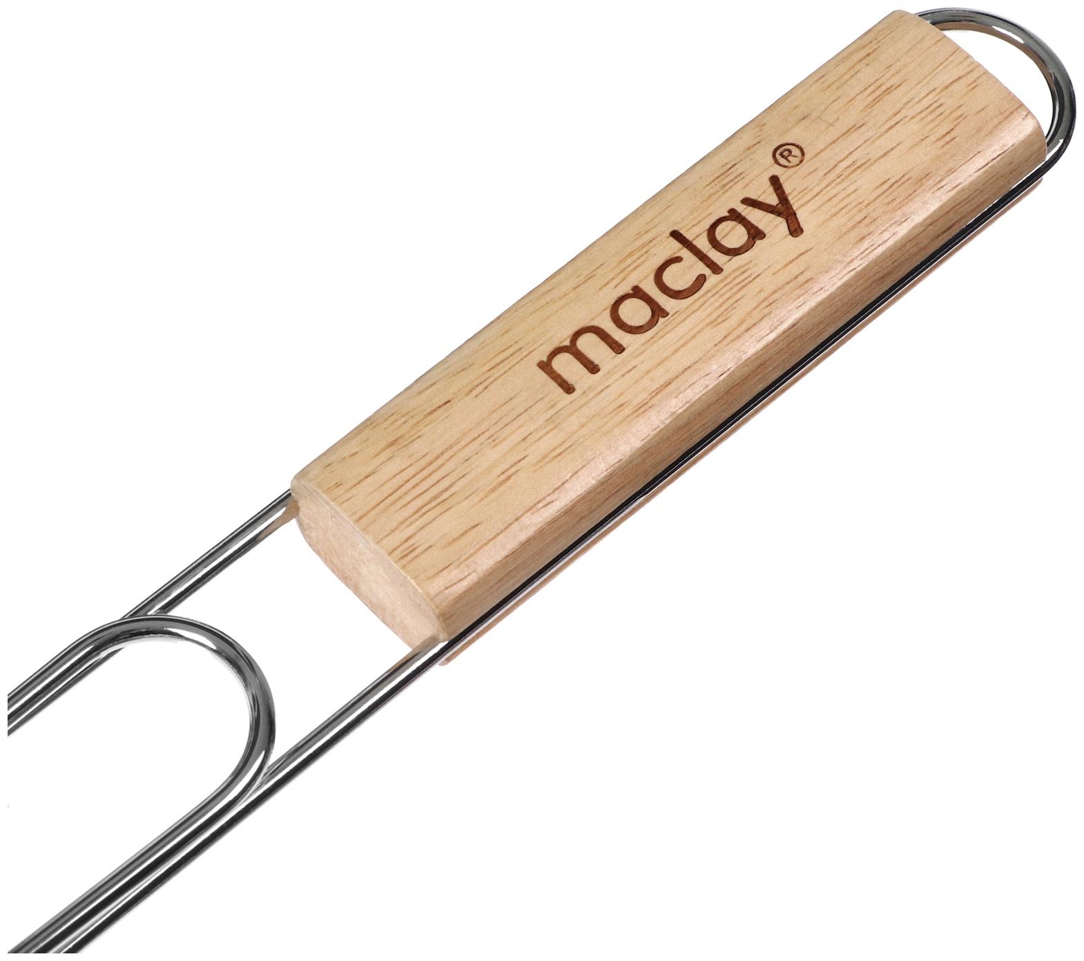 Решётка гриль для рыбы Maclay, 57х34х25 см, двойная, нержавеющая сталь