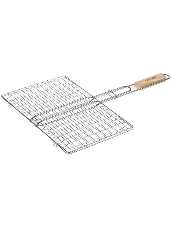 Решётка гриль для рыбы Maclay, 57х34х25 см, двойная, нержавеющая сталь