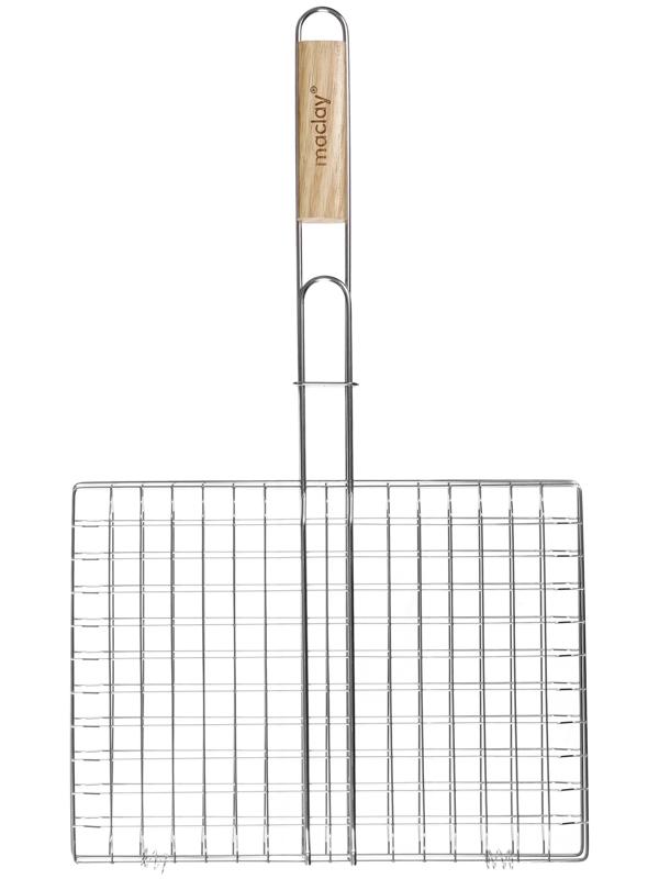 Решётка гриль для рыбы Maclay, 57х34х25 см, двойная, нержавеющая сталь