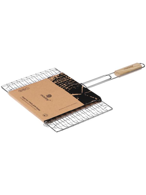 Решётка гриль для рыбы Maclay, 57х34х25 см, двойная, нержавеющая сталь