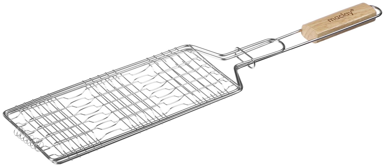 Решётка гриль для рыбы Maclay, 62х31х12 см, одинарная, нержавеющая сталь