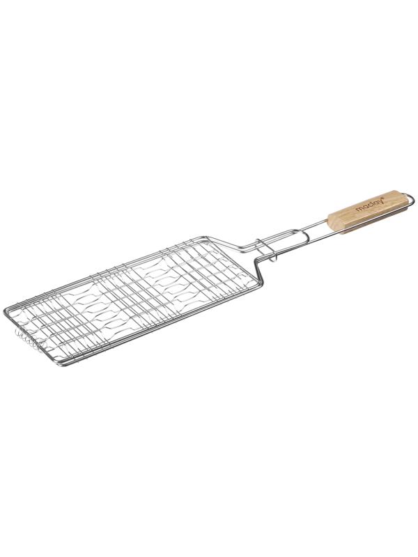 Решётка гриль для рыбы Maclay, 62х31х12 см, одинарная, нержавеющая сталь