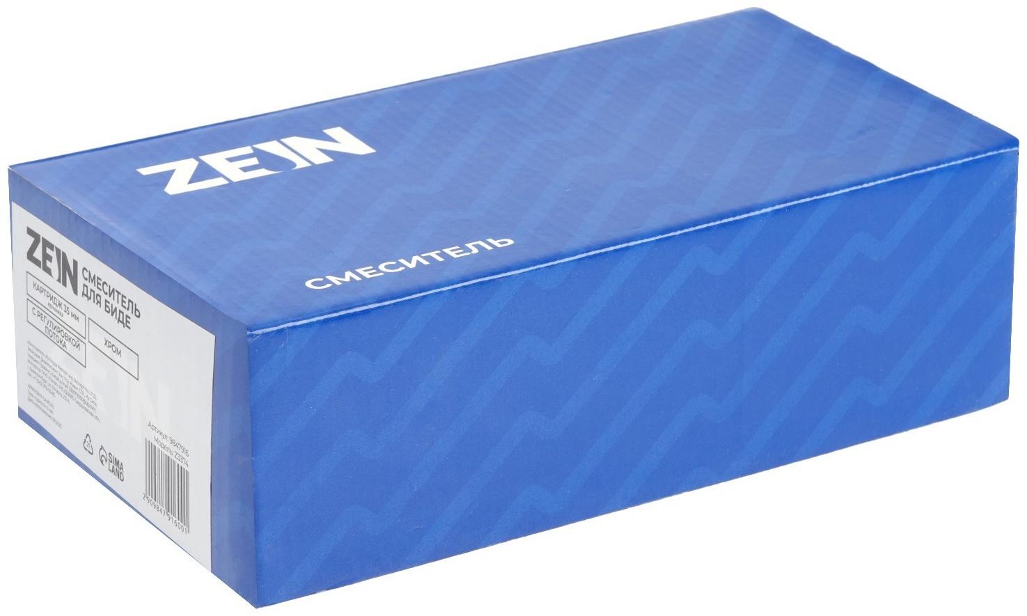 Смеситель для биде ZEIN Z3374, картридж керамика 35 мм, регулировка потока, цвет хром