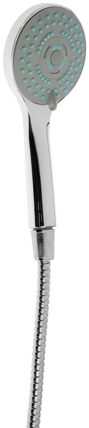 Смеситель для душа ZEIN Z4115, однорычажный, лейка 5 режимов, шланг, держатель, хром