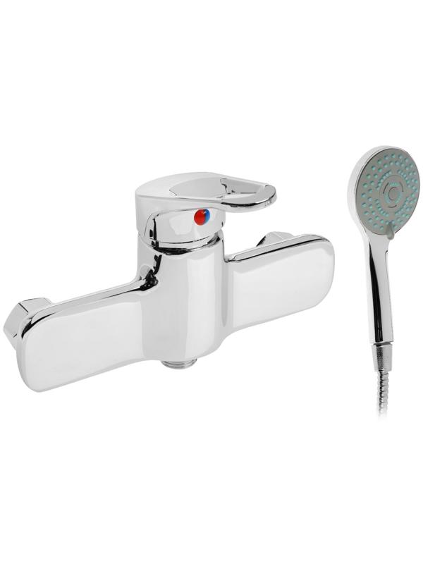 Смеситель для душа ZEIN Z4115, однорычажный, лейка 5 режимов, шланг, держатель, хром