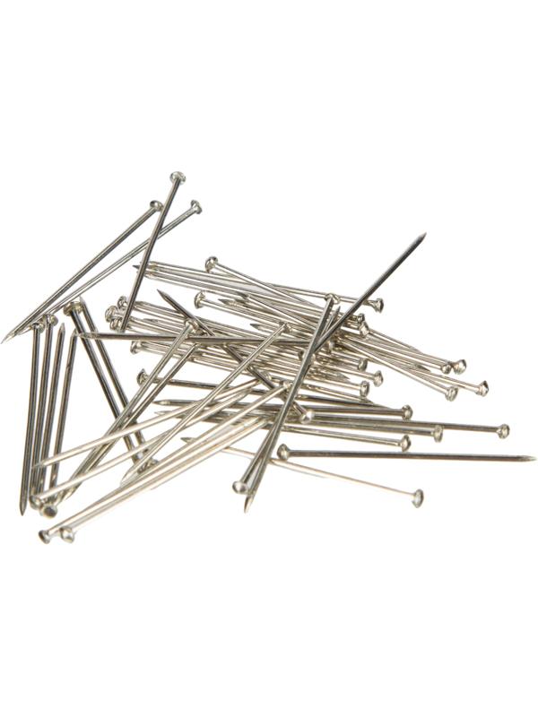 Булавки унив. ник. Attache, 24 мм, 500 штук, в картонной коробке