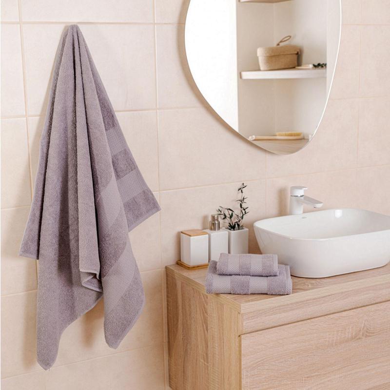 Полотенце махровое гл/кр Конфетти 70х130 серый