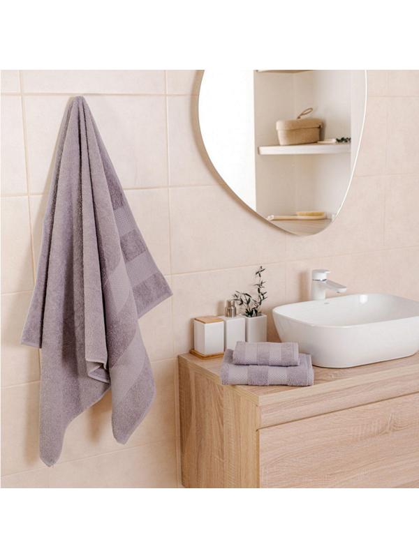 Полотенце махровое гл/кр Конфетти 70х130 серый