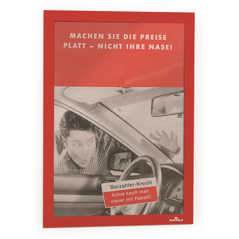 Рамка A4 красный самокл.осн. DURABLE Duraframe 4872-03 2шт