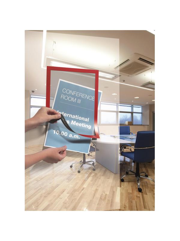 Рамка A4 красный самокл.осн. DURABLE Duraframe 4872-03 2шт