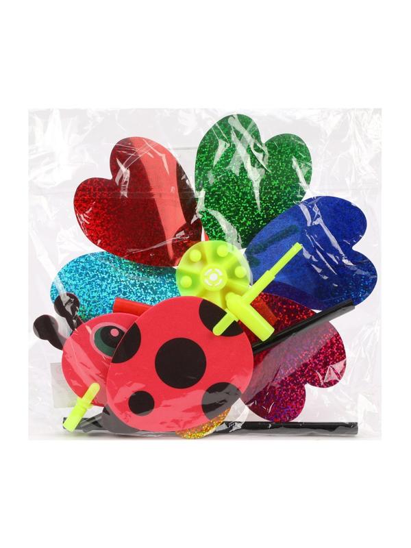 Вертушка на цветочке 38 см, голограмма в ассорт.