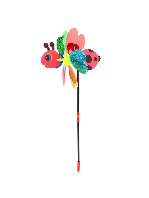 Вертушка на цветочке 38 см, голограмма в ассорт.