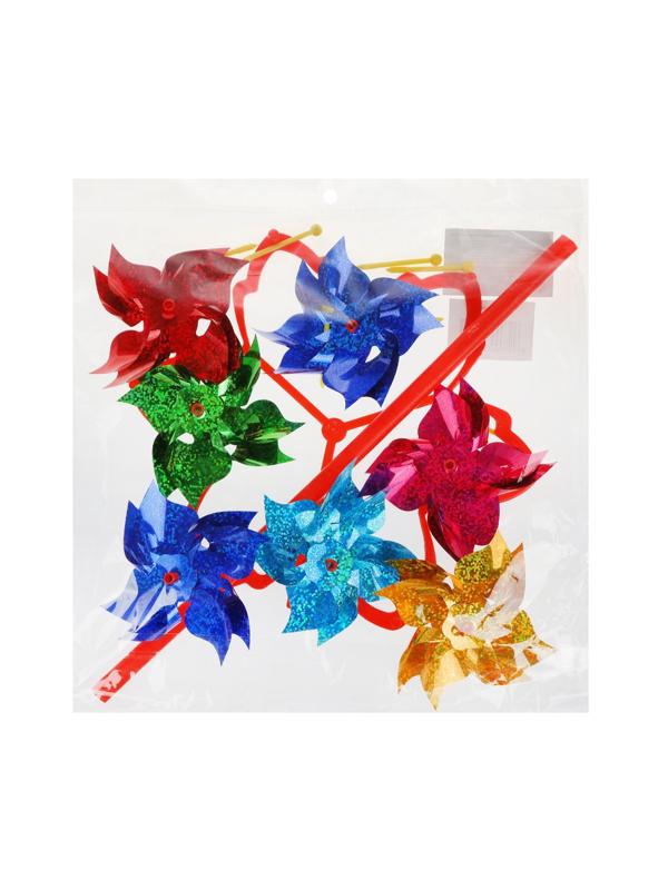 Вертушка Цветик с листочками 7 в 1, голограмма 49 см