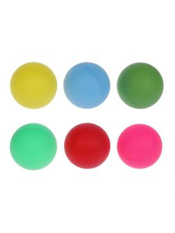 Шарики д/наст.тенниса 6 штук, цветные, пакет