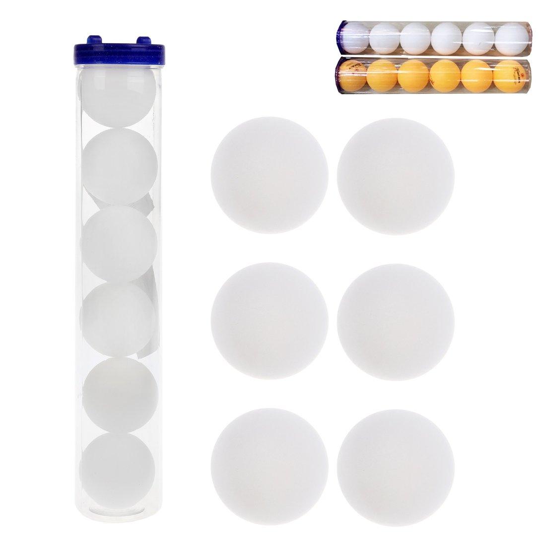 Шарики д/наст.тенниса тяж, 6 штук, туба, в ассорт.