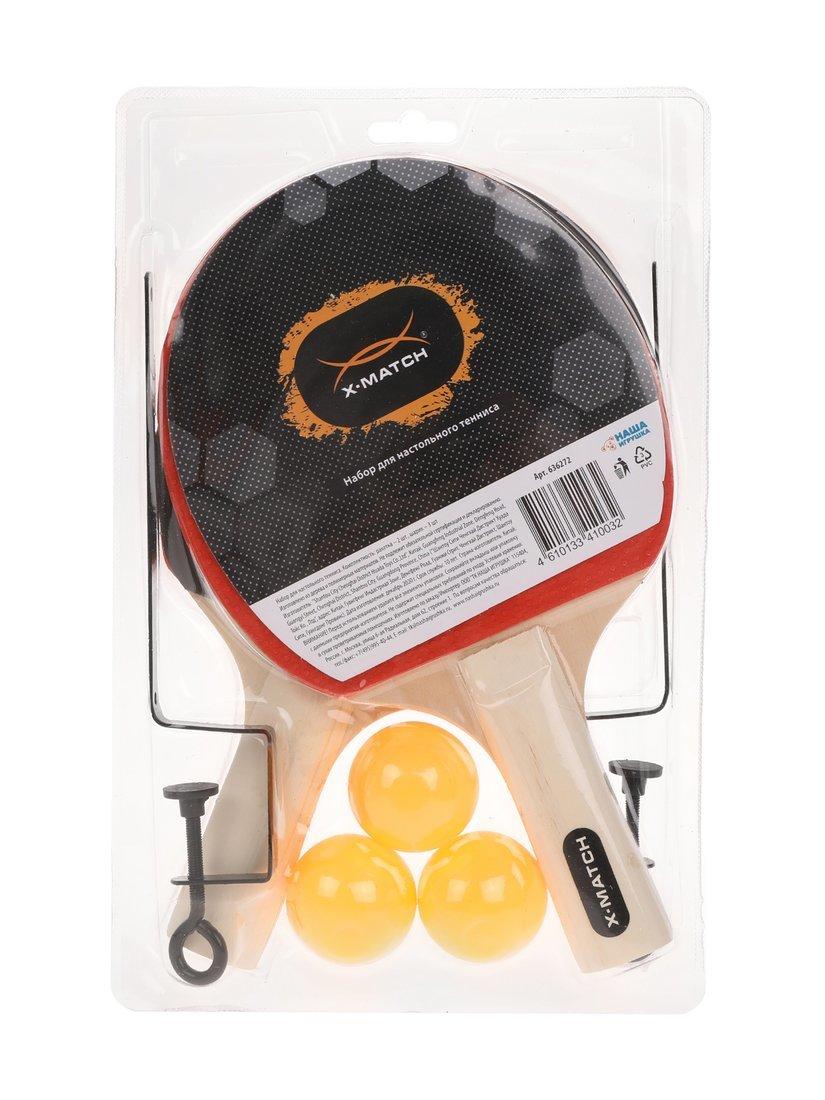 Набор для наст.тенниса, комлектность 2 ракетки, 3 шарика, крепления