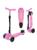 Самокат Moby Kids Dragon, складной, 120 мм PVC со светом, розовый