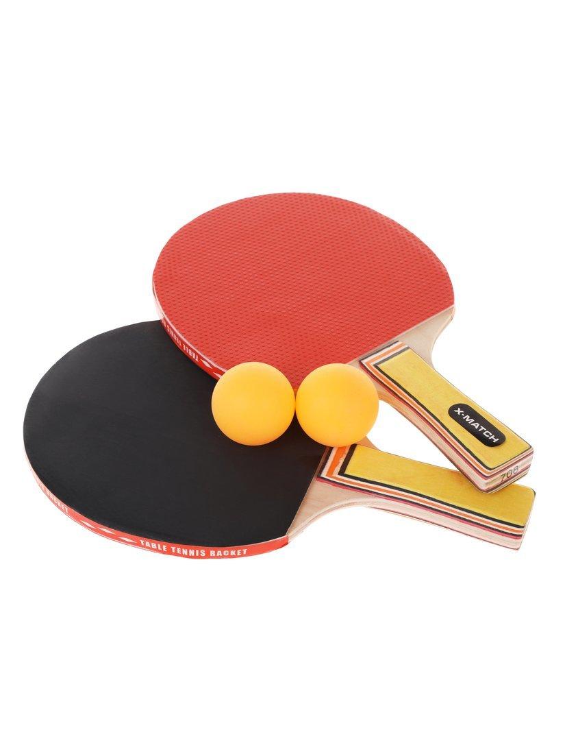 Набор для настольного тенниса X-Match; ракетки 2 шт., шарики 2 шт., чехол