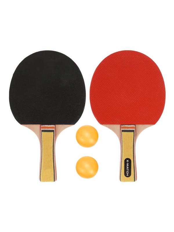 Набор для настольного тенниса X-Match; ракетки 2 шт., шарики 2 шт., чехол