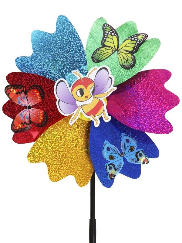 Вертушка Цветик 25 см. держатель 41 см., в ассорт.