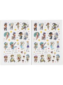 Наклейки детские Аниме Anime&Kawaii розовая обл. 145x210мм 600накл 99907124