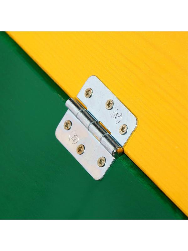 Песочница деревянная, с крышкой, 130 × 130 × 35 см, сосна, крашеная