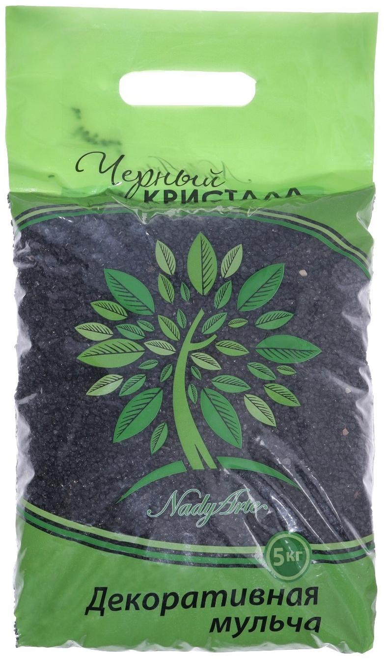 Мульча декоративная Черный кристалл 5кг фр 3,0-5,0