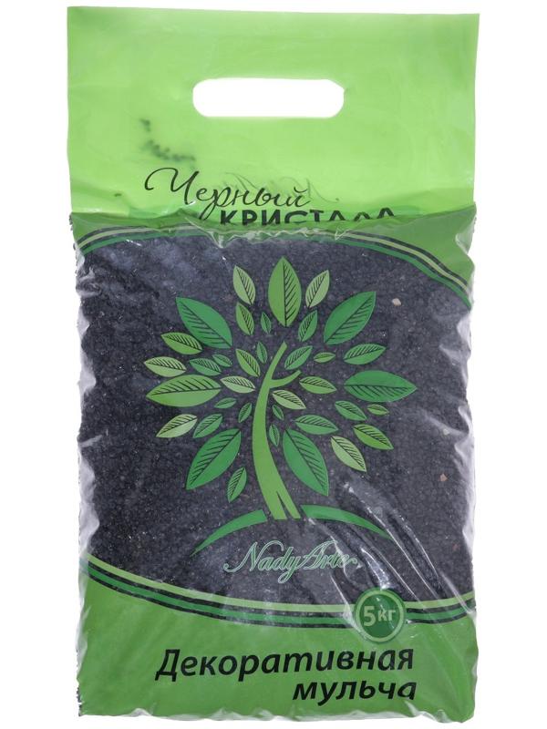 Мульча декоративная Черный кристалл 5кг фр 3,0-5,0