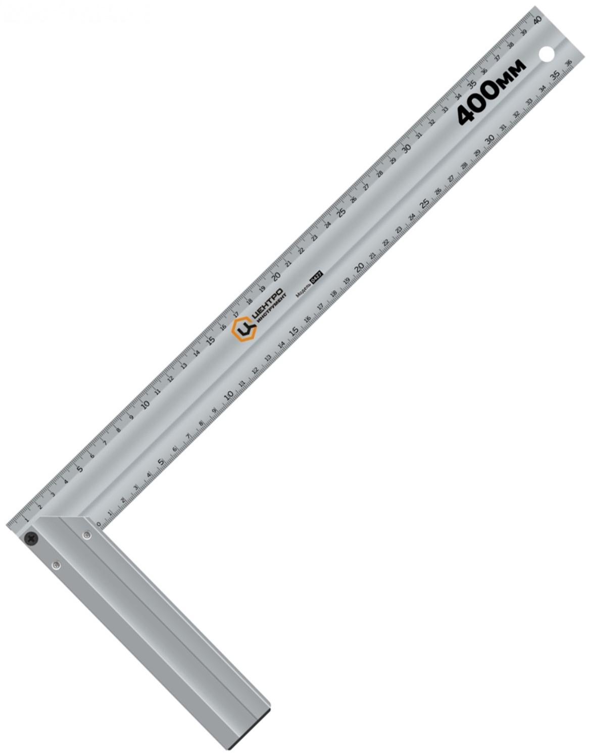 Угольник ЦЕНТРОИНСТРУМЕНТ 0427, алюминиевый, 400 мм