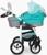Коляска 2 в 1 Bartplast Bari, цвет серый, бирюза