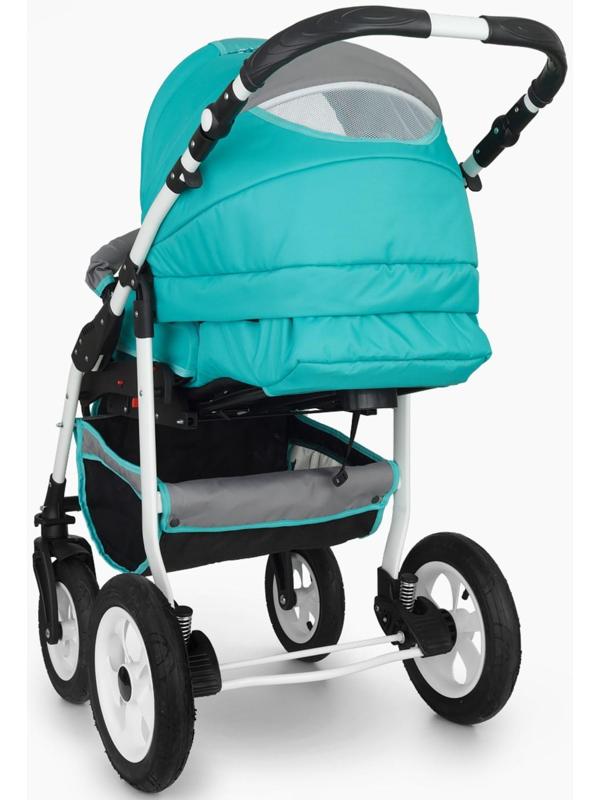 Коляска 2 в 1 Bartplast Bari, цвет серый, бирюза