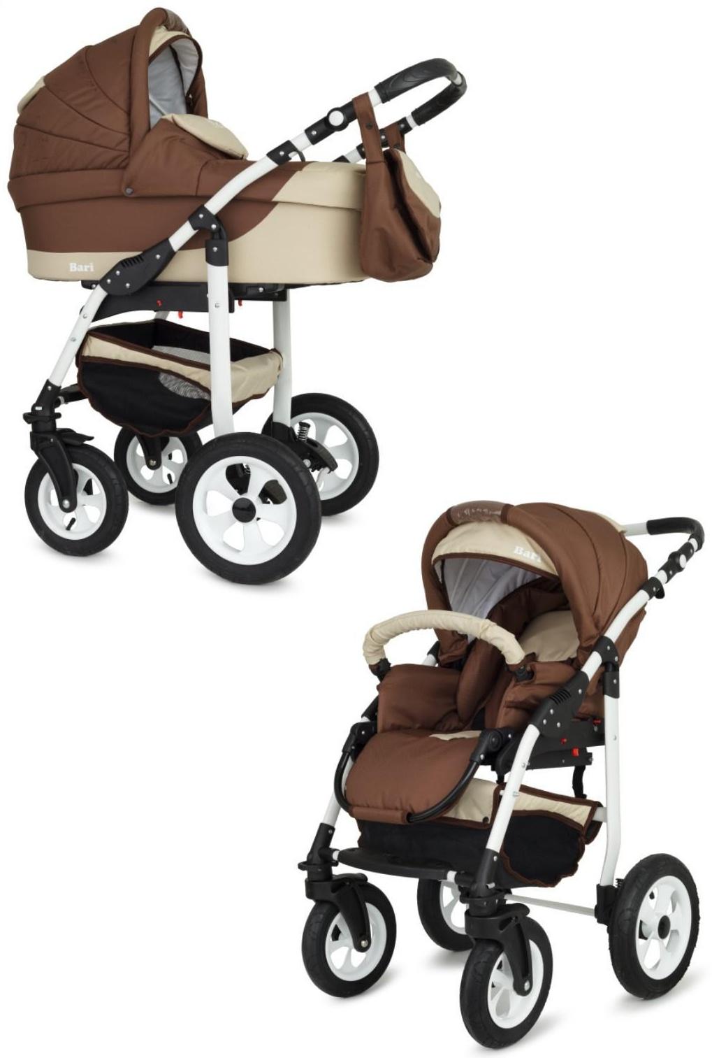 Коляска 2 в 1 Bartplast Bari, цвет бежевый, коричневый