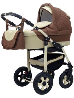 Коляска 2 в 1 Bartplast Bari, цвет бежевый, коричневый