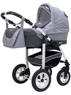 Коляска 2 в 1 Bartplast Bari, цвет графит, серый