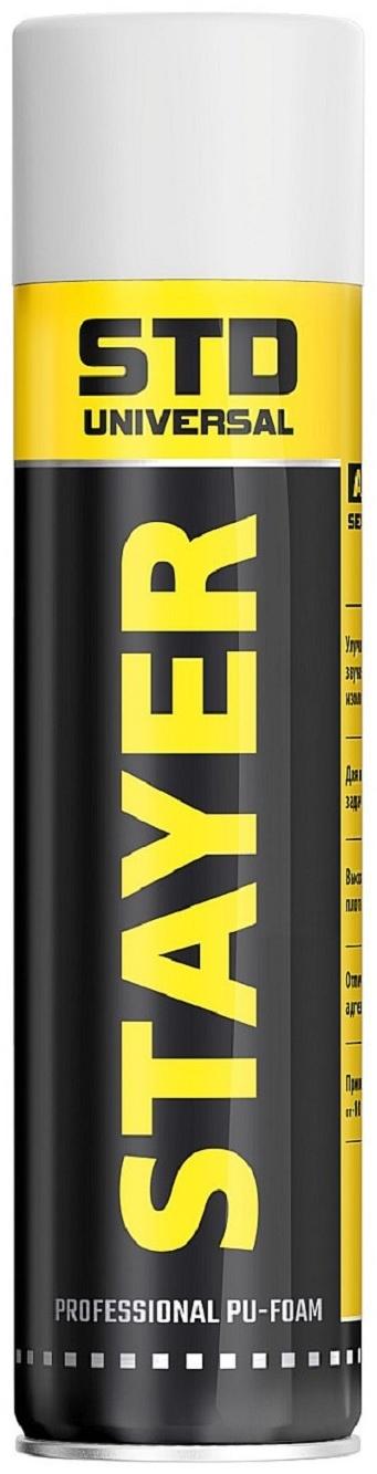 Пена монтажная STAYER STD 41130, адаптерная, всесезонная, 500 мл