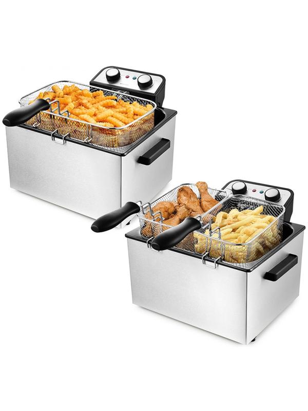 Фритюрница Kitfort КТ-2025, 3270 Вт, чаша 10 л, корзина 4.7/2 л, чёрная