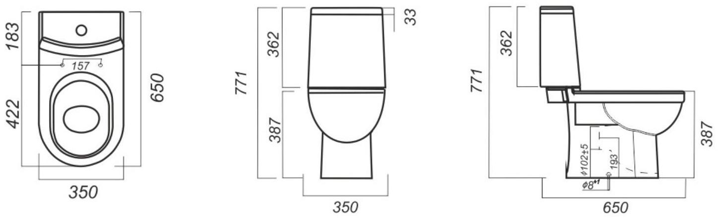 Унитаз-компакт Next Slim SL DM, 2 режима, дюропласт с микролифтом тонкое, белый