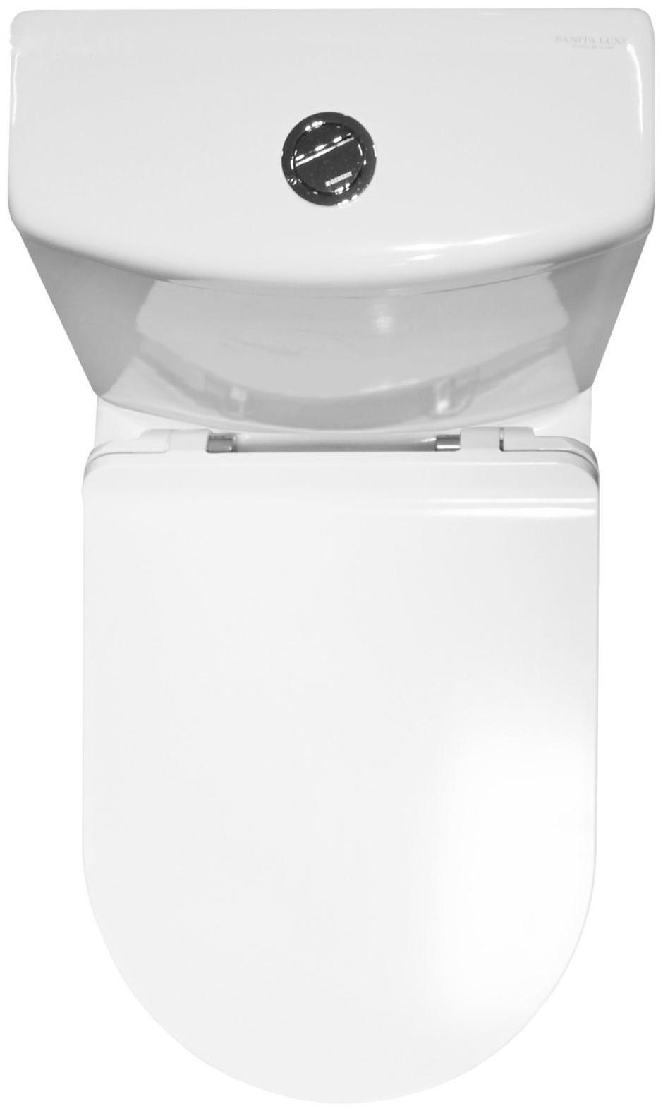 Унитаз-компакт Next Slim SL DM, 2 режима, дюропласт с микролифтом тонкое, белый