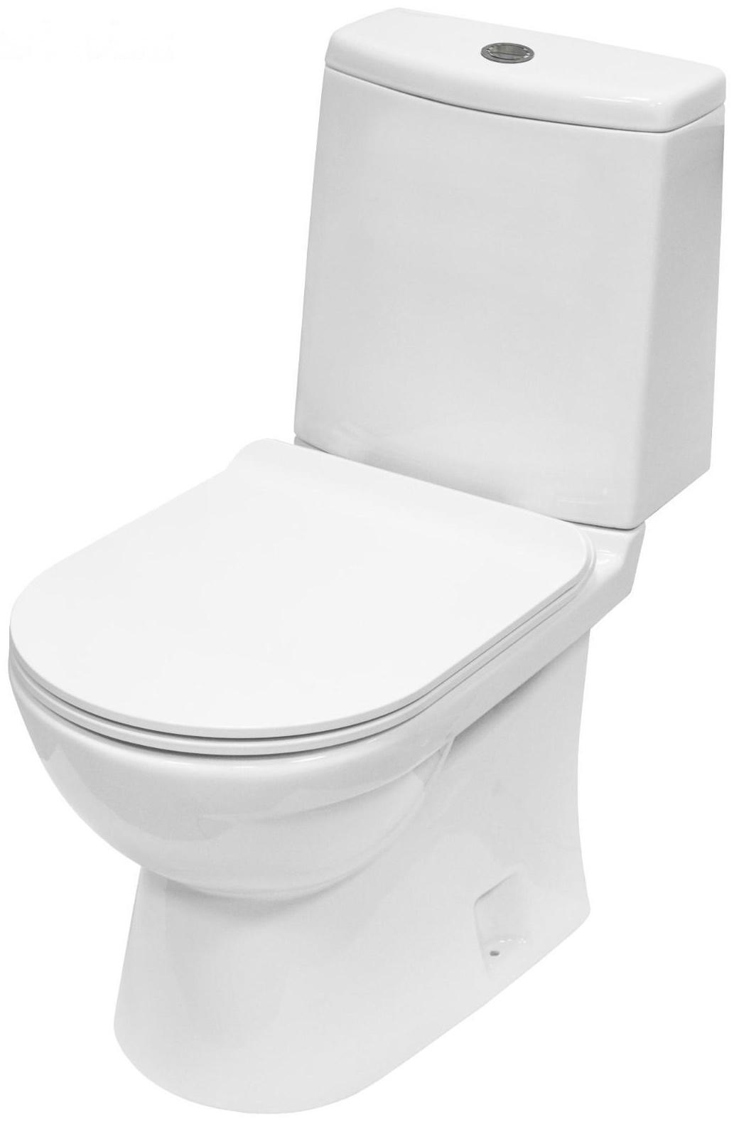 Унитаз-компакт Next Slim SL DM, 2 режима, дюропласт с микролифтом тонкое, белый