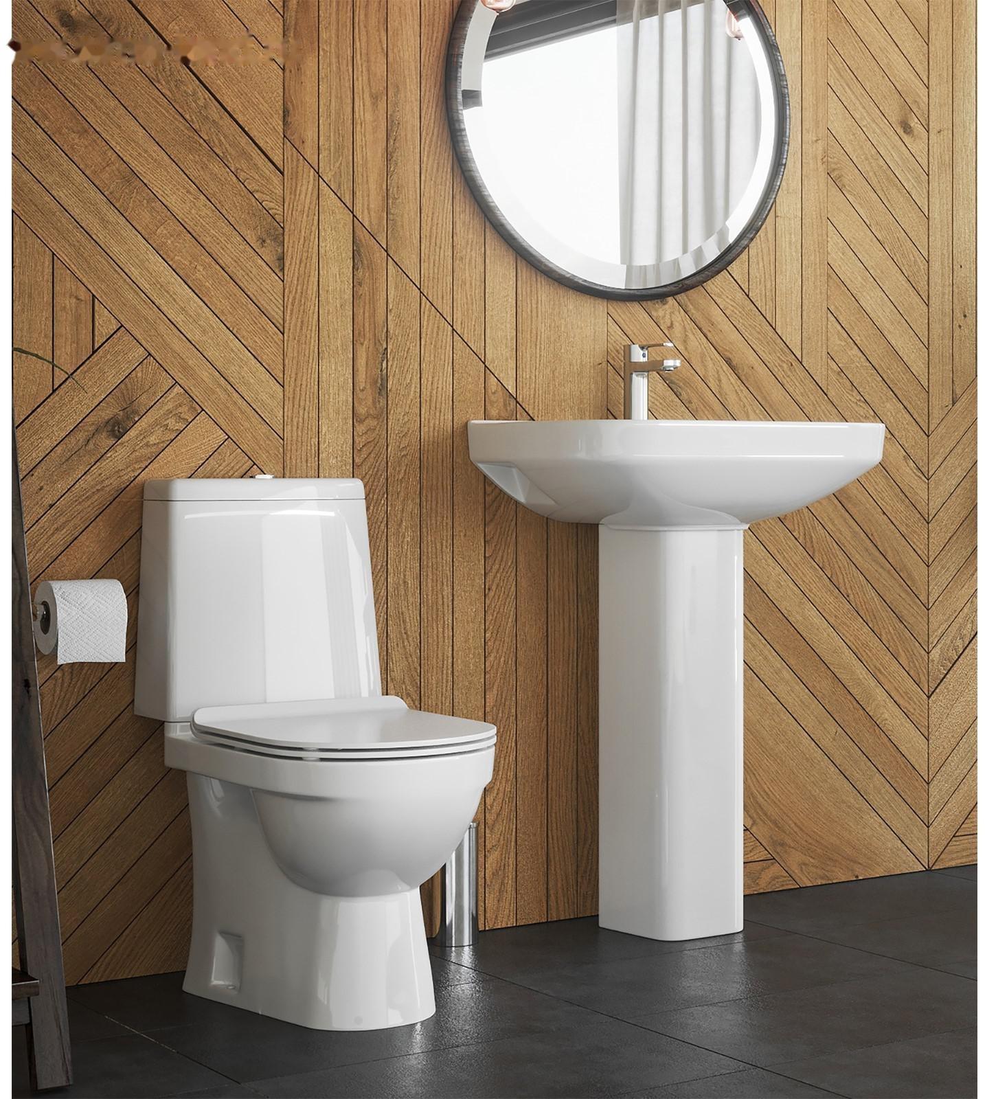 Унитаз-компакт Next Slim SL DM, 2 режима, дюропласт с микролифтом тонкое, белый