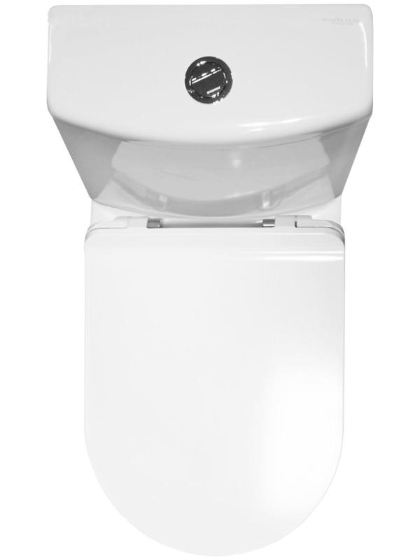 Унитаз-компакт Next Slim SL DM, 2 режима, дюропласт с микролифтом тонкое, белый