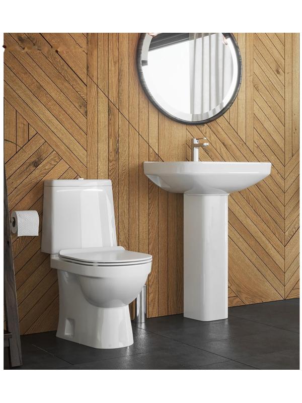 Унитаз-компакт Next Slim SL DM, 2 режима, дюропласт с микролифтом тонкое, белый